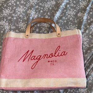 Magnolia Pink and Cream Tote Bag